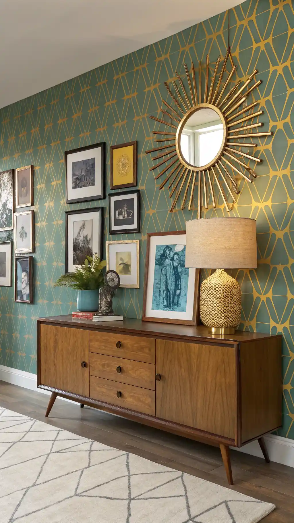 Atomic Starburst Accent Wall