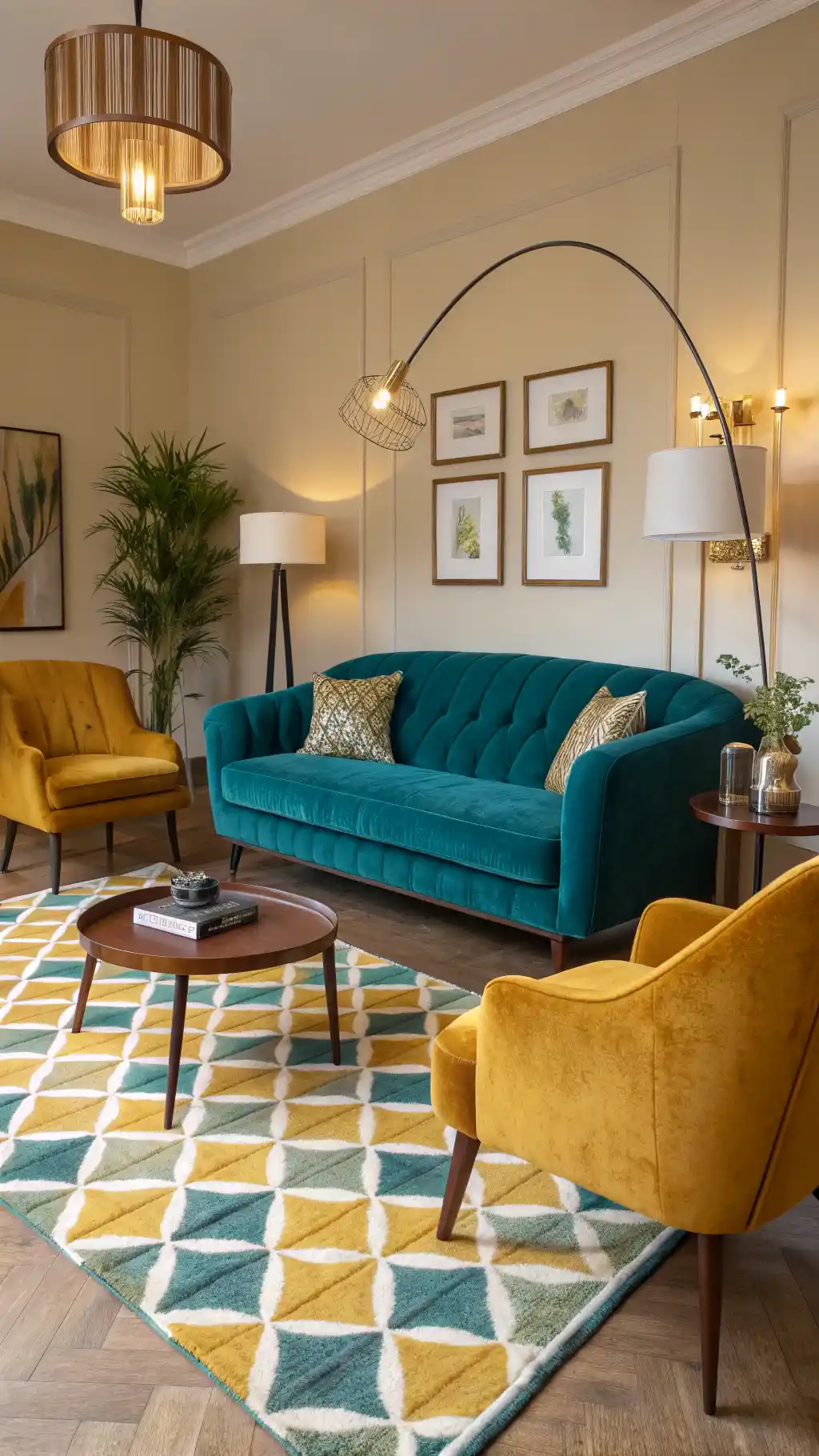 Mid-Century Modern Velvet Luxe