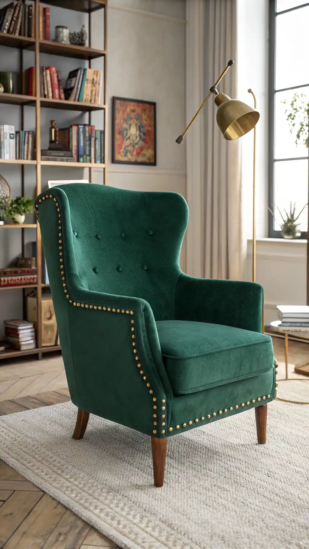 Velvet Armchair Retro Statement