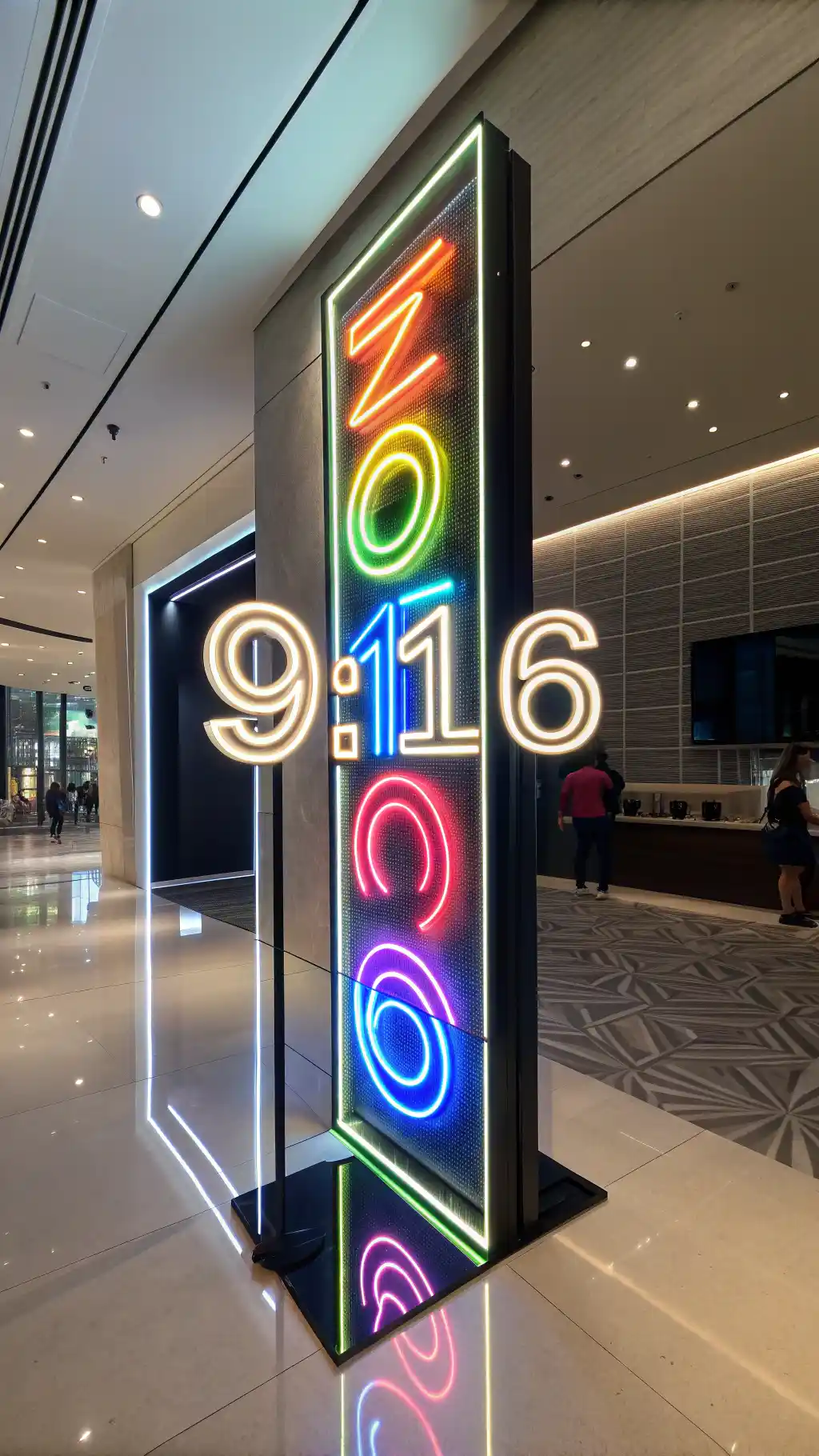 Neon Glow Retro Living Room