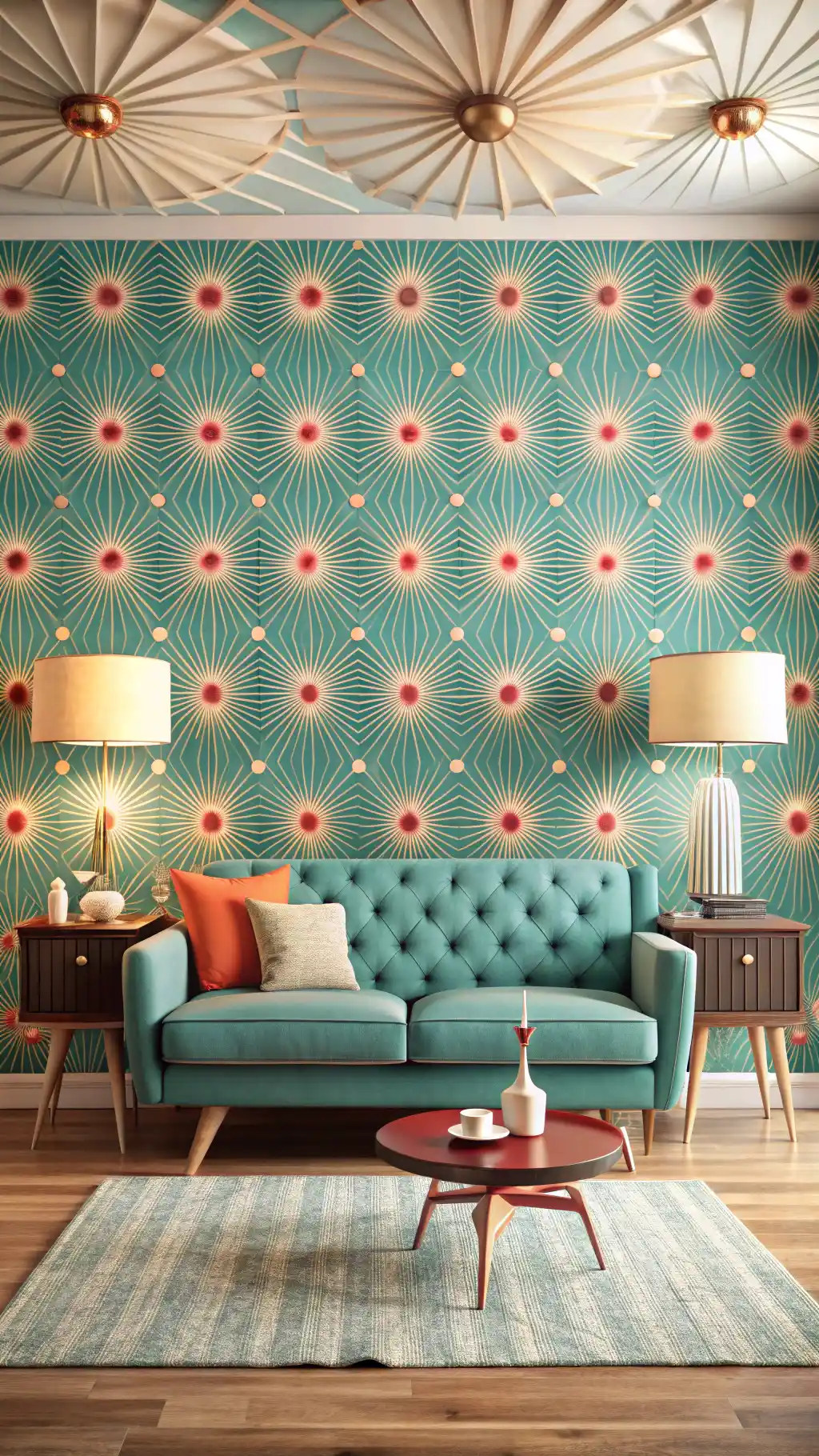 Atomic Starburst Wallpaper Accent