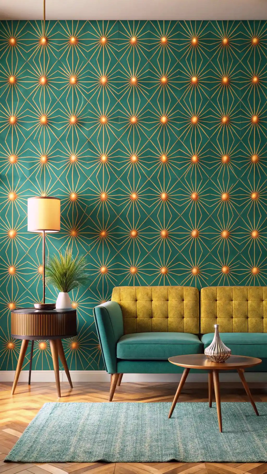 Atomic Starburst Wallpaper Accent