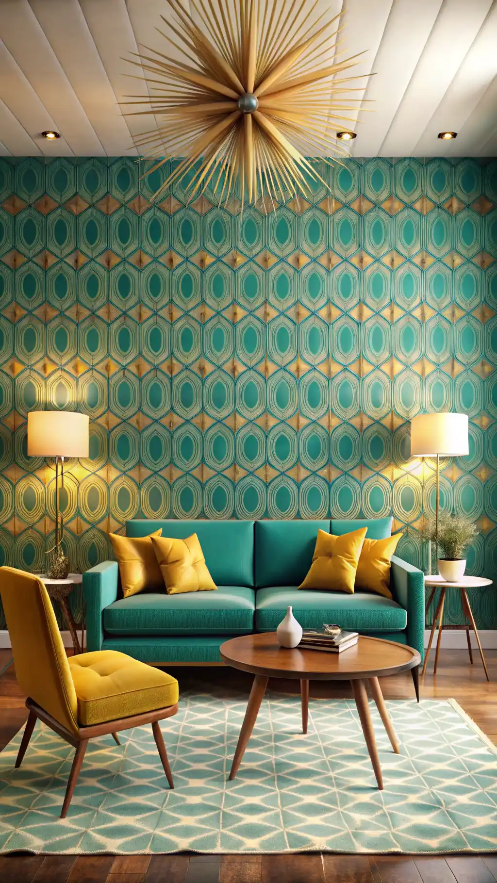 Atomic Starburst Wallpaper Accent