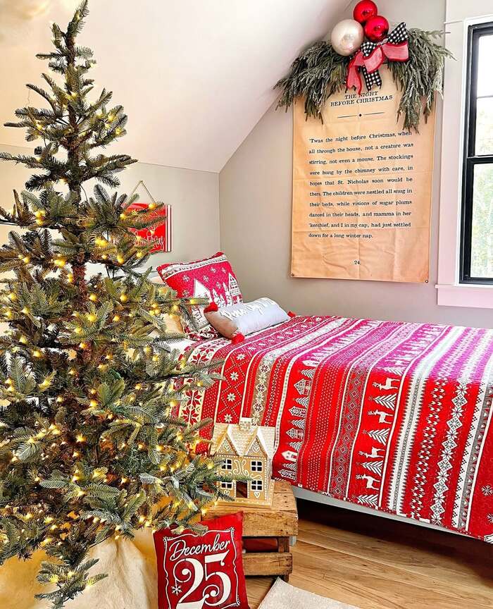 Cozy Christmas Bedroom