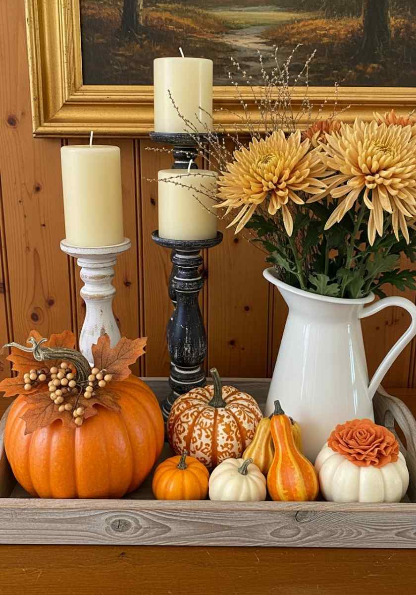 fall tray decorating ideas