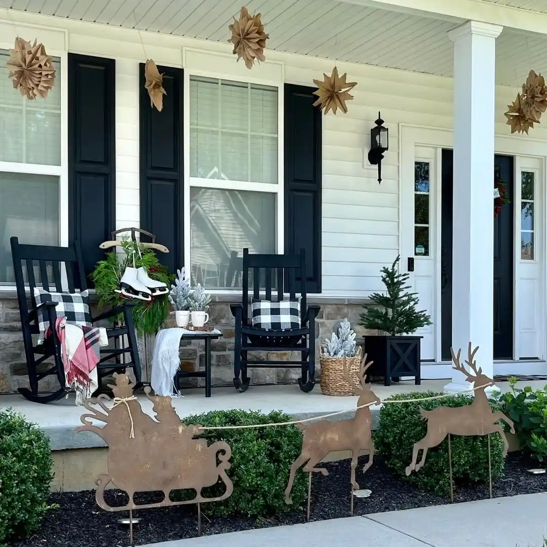 farmhouse christmas decor front yard