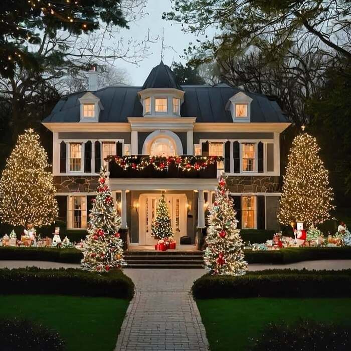 outdoor christmas decor ideas yard