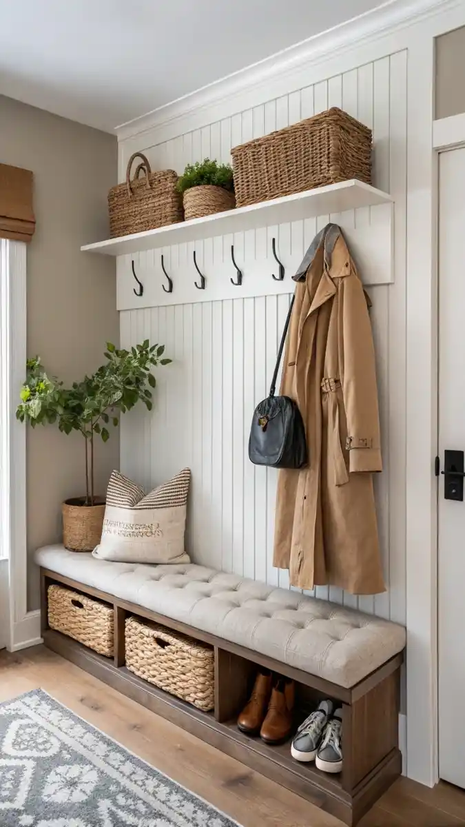 Stylish small living room ideas with shoe rack