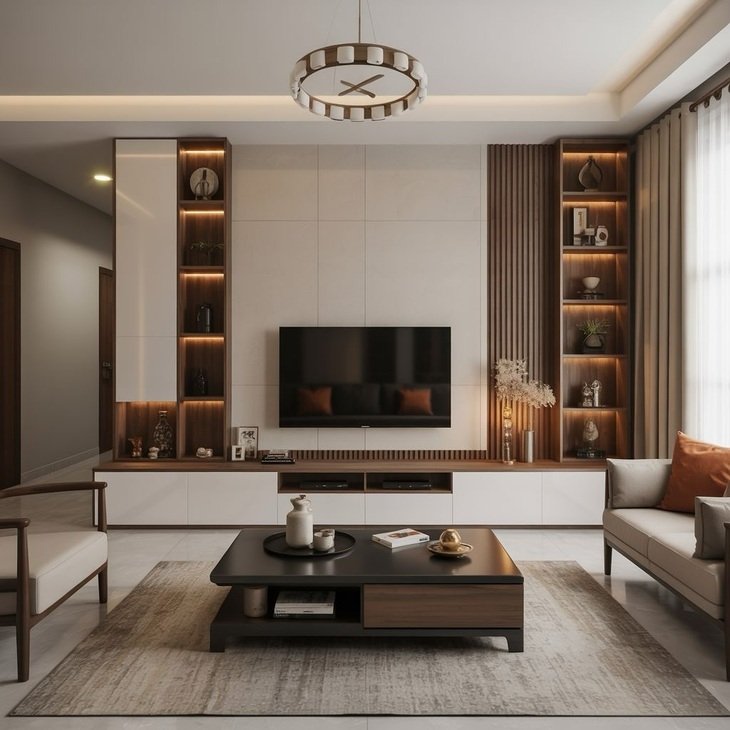 tv wall decor living room modern luxury