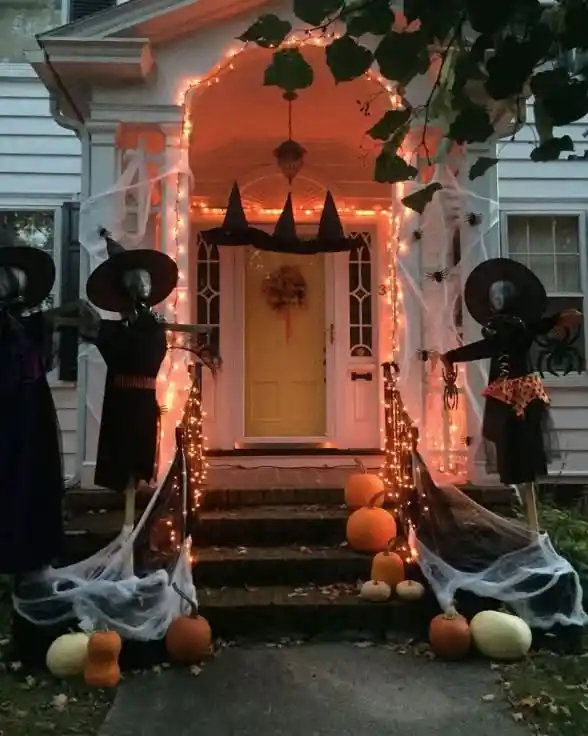 witchy christmas decor outdoor